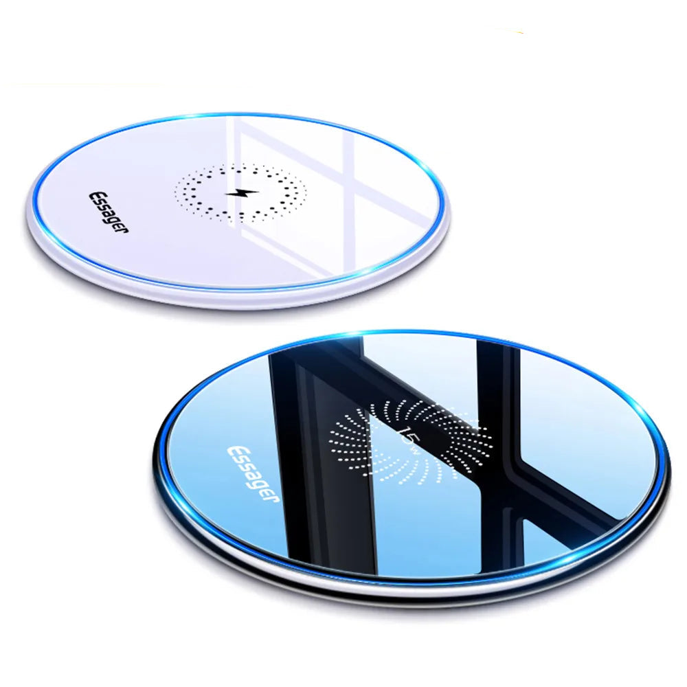 Qi Wireless Charger For iPhone and Samsung 15 Watts charging cellphone charger mobile device