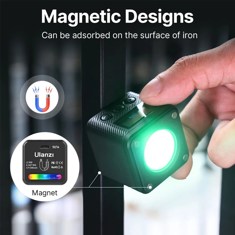 Camera lighting Ulanzi L2 RGB Mini COB Video Camera Light