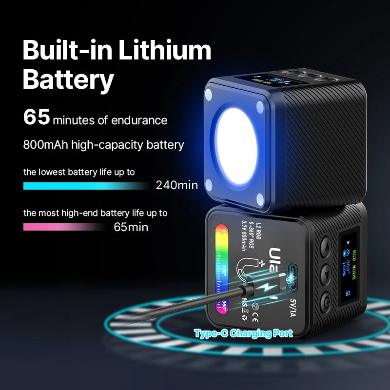 Camera lighting Ulanzi L2 RGB Mini COB Video Camera Light