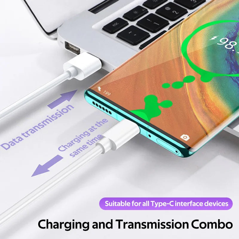 USB cables 5A Fast Charging Cable USB C Charger Wire Type C