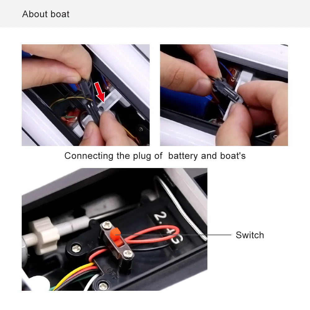 Remote Control Boat 2.4GHz RC High Speed Boat LSRC-B8 Waterproof Model