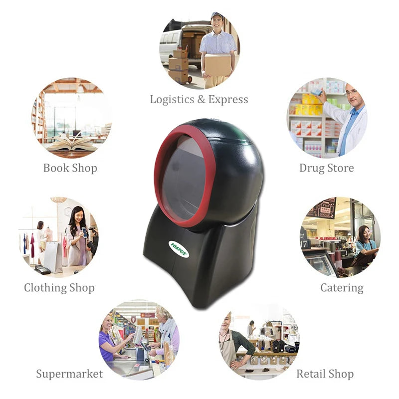 Scanner 2D Omnidirectional Barcode Scanner 1D 2D QR Code Desktop Bar code usb Reader