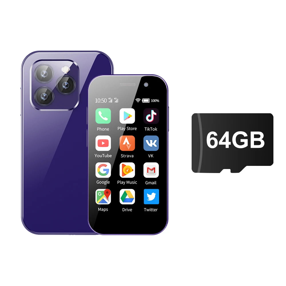 Cellphone SERVO 15Pro 3 inch Mini Smartphone supports 3G, 4G, and 2G networks, Dual SIM