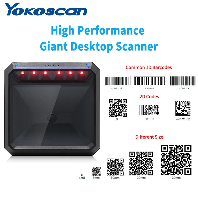 barcode scanner model MP7000 Handsfree 2D 1D Barcode Scanner