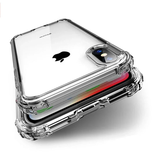 iPhone cases Shockproof Bumper Transparent Silicone Phone Case For iPhone Compatible with multiple iPhone models including iPhone 6,6s, 7,8, X series, and the iPhone 12 series