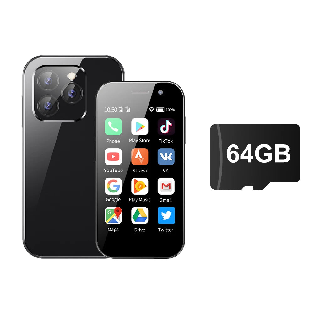 Cellphone SERVO 15Pro 3 inch Mini Smartphone supports 3G, 4G, and 2G networks, Dual SIM