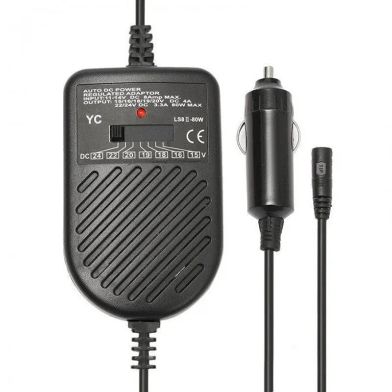 Universal 80W DC USB Port LED Auto Car Charger for Laptop