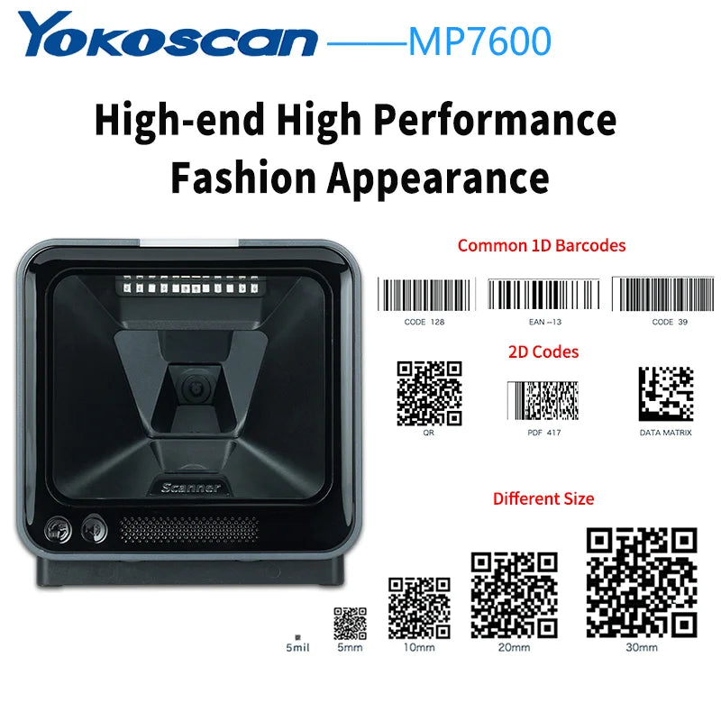 barcode scanner model MP7000 Handsfree 2D 1D Barcode Scanner