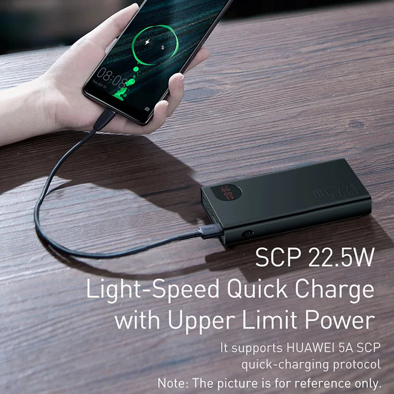 Power bank by BASEUS 20000mAh Portable Charging Power Bank cellphone charger iPhone 14 series, Samsung S20, Huawei P40, Xiaomi Redmi