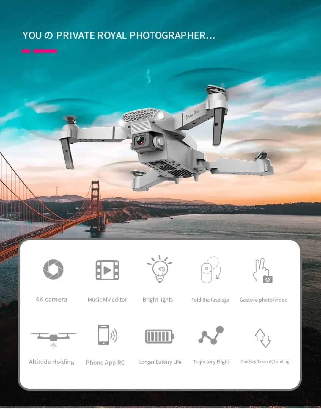 4K HD Camera X8Se V2 Drone 3-Axis Gimbal Quadcopter Remote Control Wifi GPS Drone