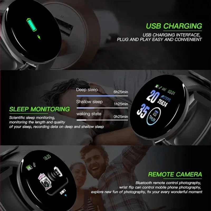 Xiaomi D18 Smartwatch with Sport & Smart Features watch LED Display, bluetooth, track steps