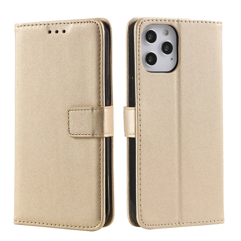 cellphone cover Solid Color PU Leather Phone Case For iPhone (Multi Options Available) billabank electronics store