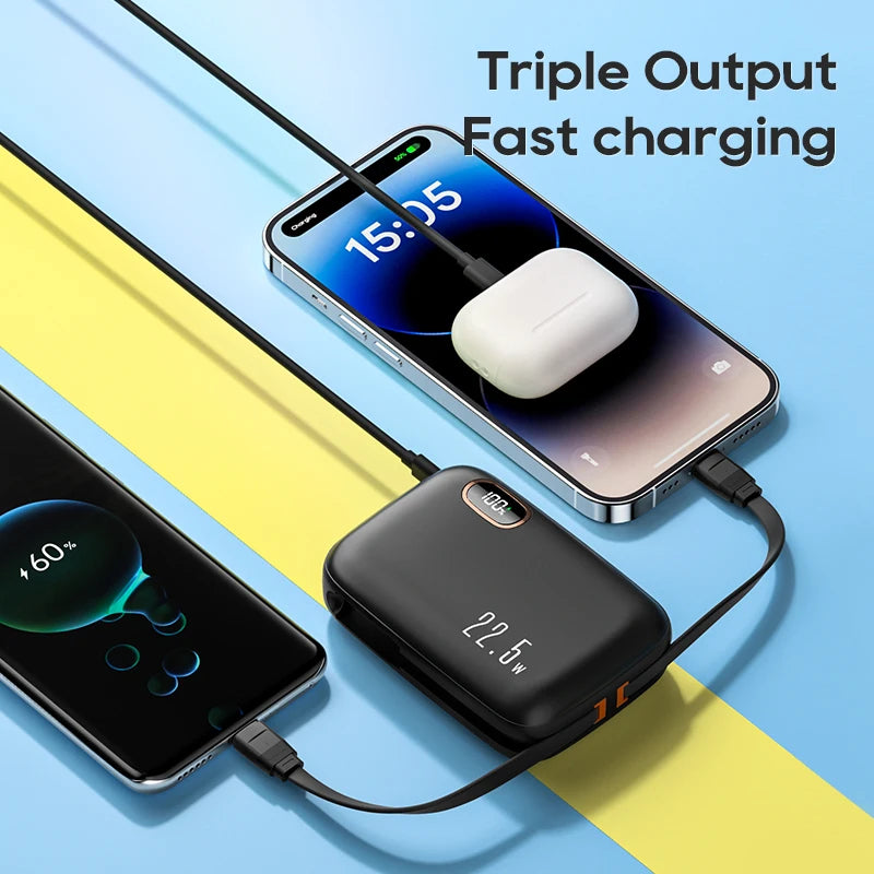 Power Bank smartphones iPhone, Xiaomi, Sony, HTC, LG, and Samsung 10000mAh Featuring a Li-Polymer battery certified by RoHS, CE, and FC