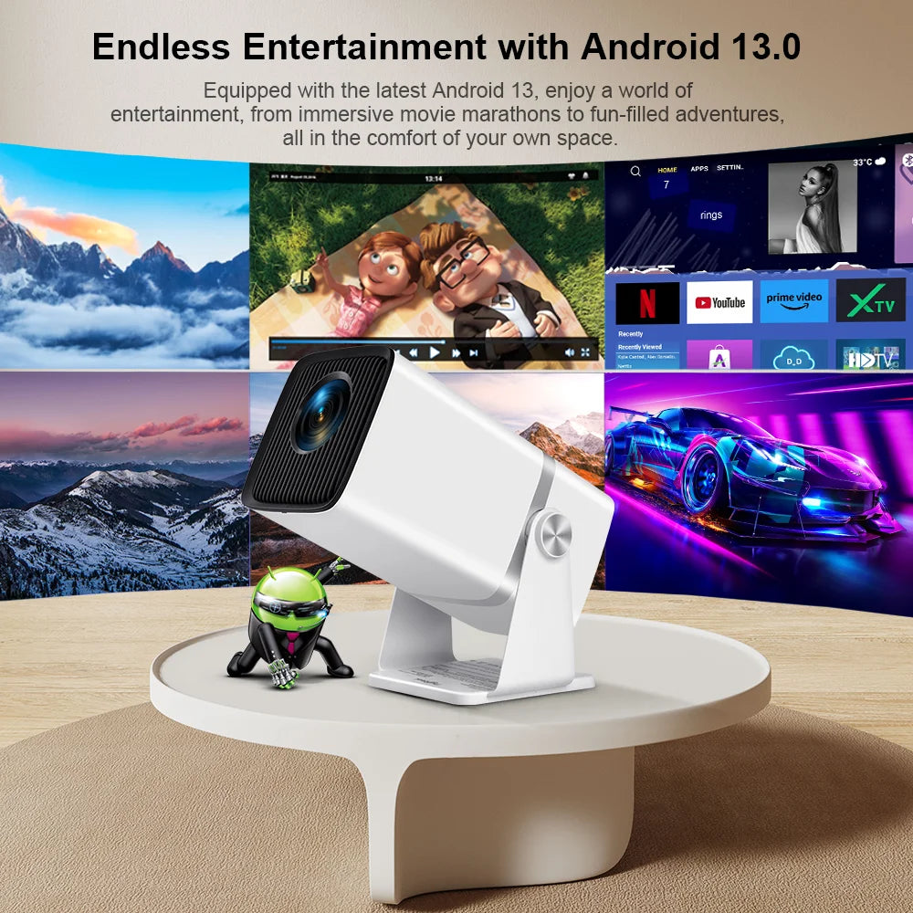 ThundeaL HD 1280 x 720P LED Mini Projector  delivers sharp, vibrant images with a native resolution supports 4K at 30fps for enhanced clarity