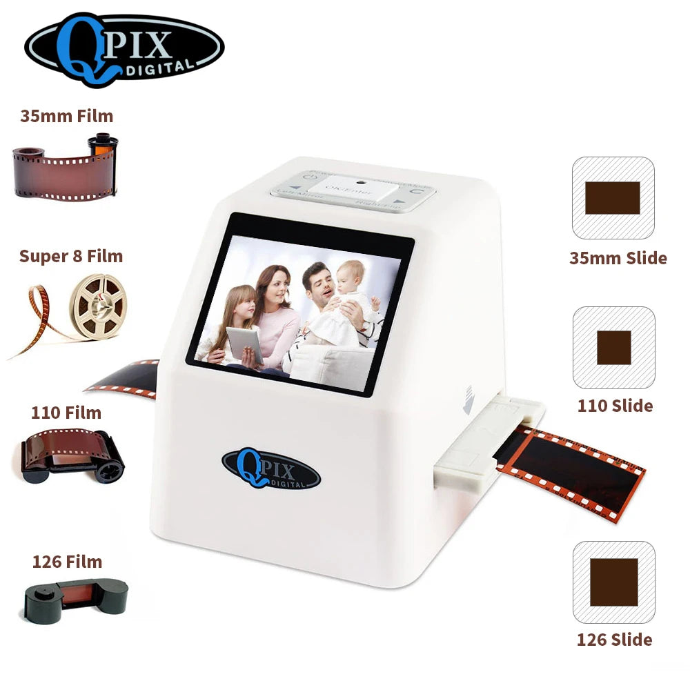 Portable Film scanner 35mm Negative Film Scanner with 2.4"LCD screen super 8 negatives and slides cmos sensor