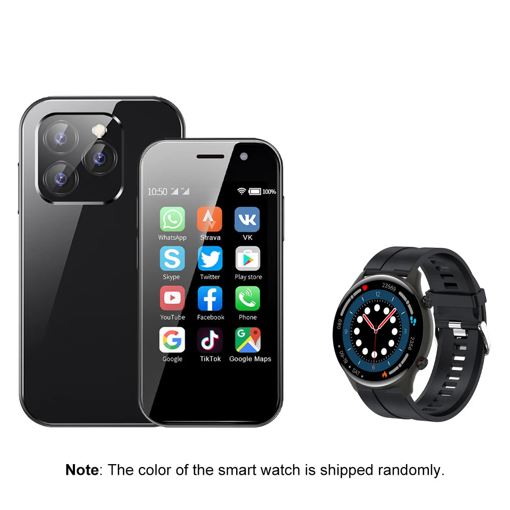Cellphone SERVO 15Pro 3 inch Mini Smartphone supports 3G, 4G, and 2G networks, Dual SIM