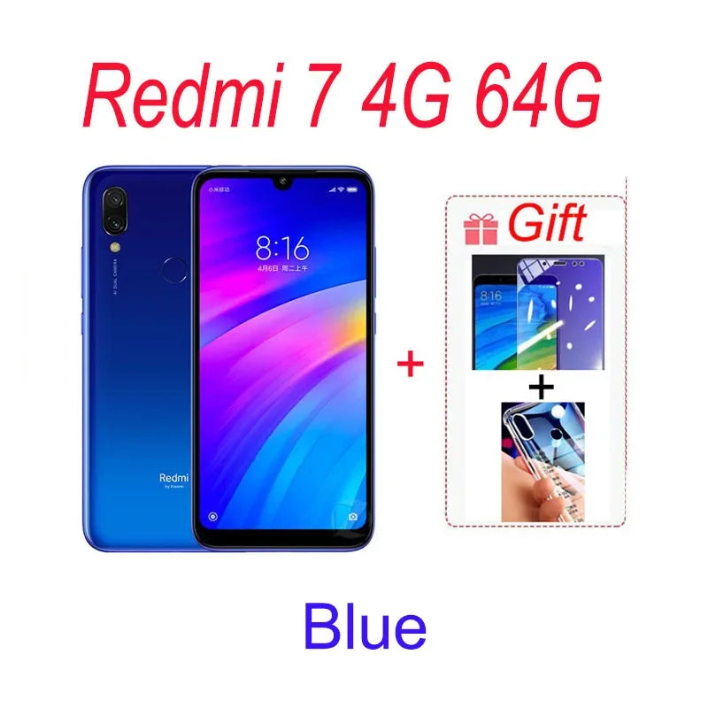 smartphone Original Xiaomi Redmi 7 cellphone 4GB 64GB 6.81'' Mobile Phone