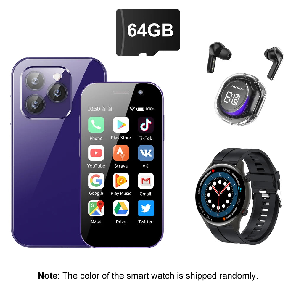 Cellphone SERVO 15Pro 3 inch Mini Smartphone supports 3G, 4G, and 2G networks, Dual SIM