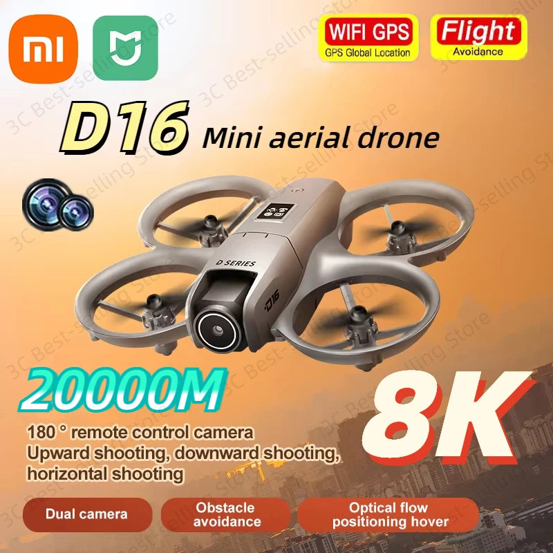8K Xiaomi D16 Pocket Drone with Obstacle Avoidance