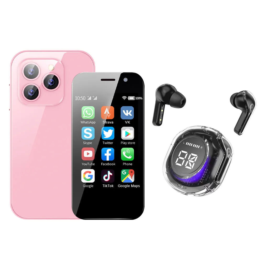 Cellphone SERVO 15Pro 3 inch Mini Smartphone supports 3G, 4G, and 2G networks, Dual SIM