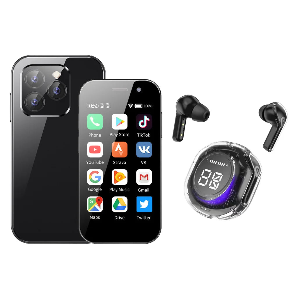 Cellphone SERVO 15Pro 3 inch Mini Smartphone supports 3G, 4G, and 2G networks, Dual SIM