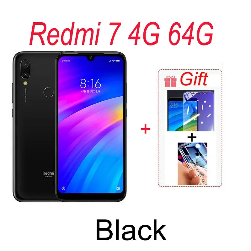 smartphone Original Xiaomi Redmi 7 cellphone 4GB 64GB 6.81'' Mobile Phone