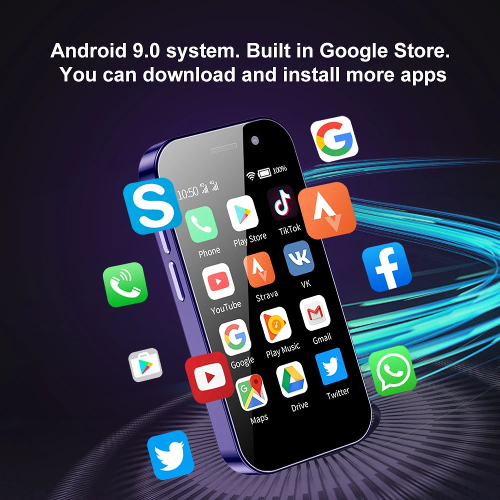 Cellphone SERVO 15Pro 3 inch Mini Smartphone supports 3G, 4G, and 2G networks, Dual SIM